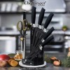 Cheffinger Home KS04 - set de 5 cuțite, foarfecă, ascuțitor și suport rotativ