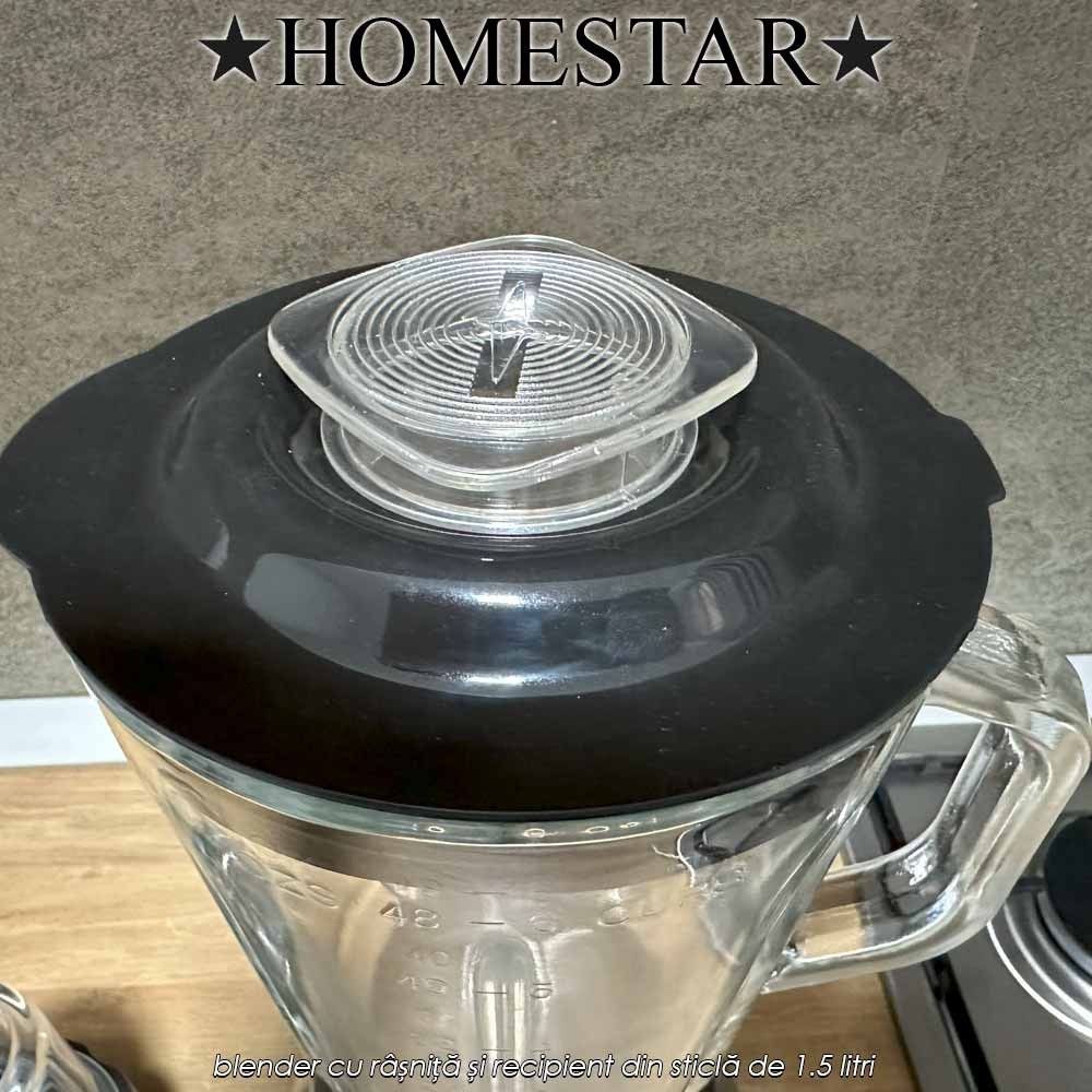 HomeStar GIB1.5 - blender cu râșniță și recipient din sticlă de 1.5 litri HomeStar GIB1.5 - blender cu râșniță și recipient din sticlă de 1.5 litri