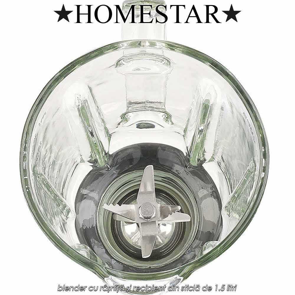 HomeStar GIB1.5 - blender cu râșniță și recipient din sticlă de 1.5 litri HomeStar GIB1.5 - blender cu râșniță și recipient din sticlă de 1.5 litri