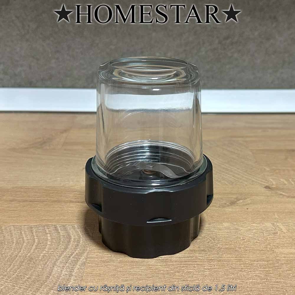 HomeStar GIB1.5 - blender cu râșniță și recipient din sticlă de 1.5 litri HomeStar GIB1.5 - blender cu râșniță și recipient din sticlă de 1.5 litri