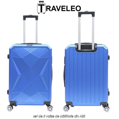 Traveleo ABS03BL - set de 3 valize de călătorie din ABS Traveleo ABS03BL - set de 3 valize de călătorie din ABS