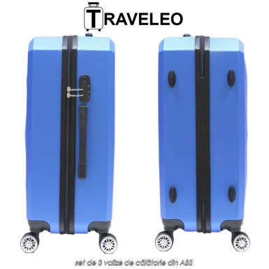 Traveleo ABS03BL - set de 3 valize de călătorie din ABS Traveleo ABS03BL - set de 3 valize de călătorie din ABS