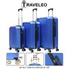 Traveleo ABS03BL - set de 3 valize de călătorie din ABS
