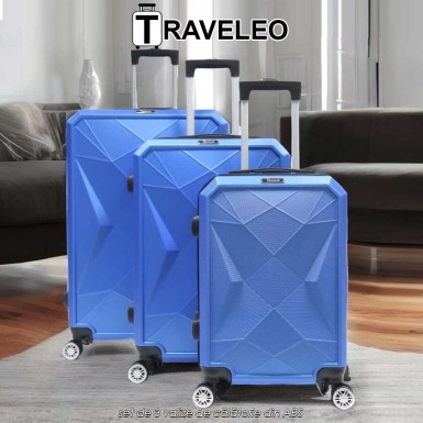Traveleo ABS03BL - set de 3 valize de călătorie din ABS Traveleo ABS03BL - set de 3 valize de călătorie din ABS