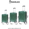 Traveleo ABS03GR - set de 3 valize de călătorie din ABS