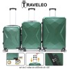 Traveleo ABS03GR - set de 3 valize de călătorie din ABS