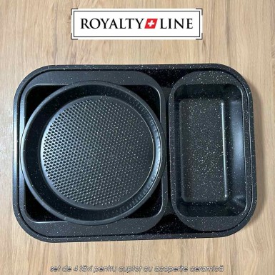 Royalty Line RL-4BS - set de 4 tăvi pentru cuptor cu acoperire ceramică Royalty Line RL-4BS - set de 4 tăvi pentru cuptor cu acoperire ceramică