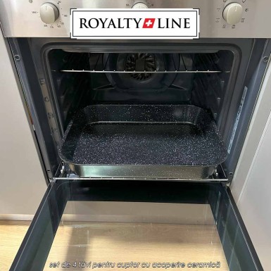 Royalty Line RL-4BS - set de 4 tăvi pentru cuptor cu acoperire ceramică Royalty Line RL-4BS - set de 4 tăvi pentru cuptor cu acoperire ceramică