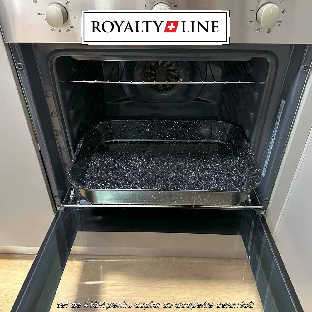 Royalty Line RL-4BS - set de 4 tăvi pentru cuptor cu acoperire ceramică Royalty Line RL-4BS - set de 4 tăvi pentru cuptor cu acoperire ceramică