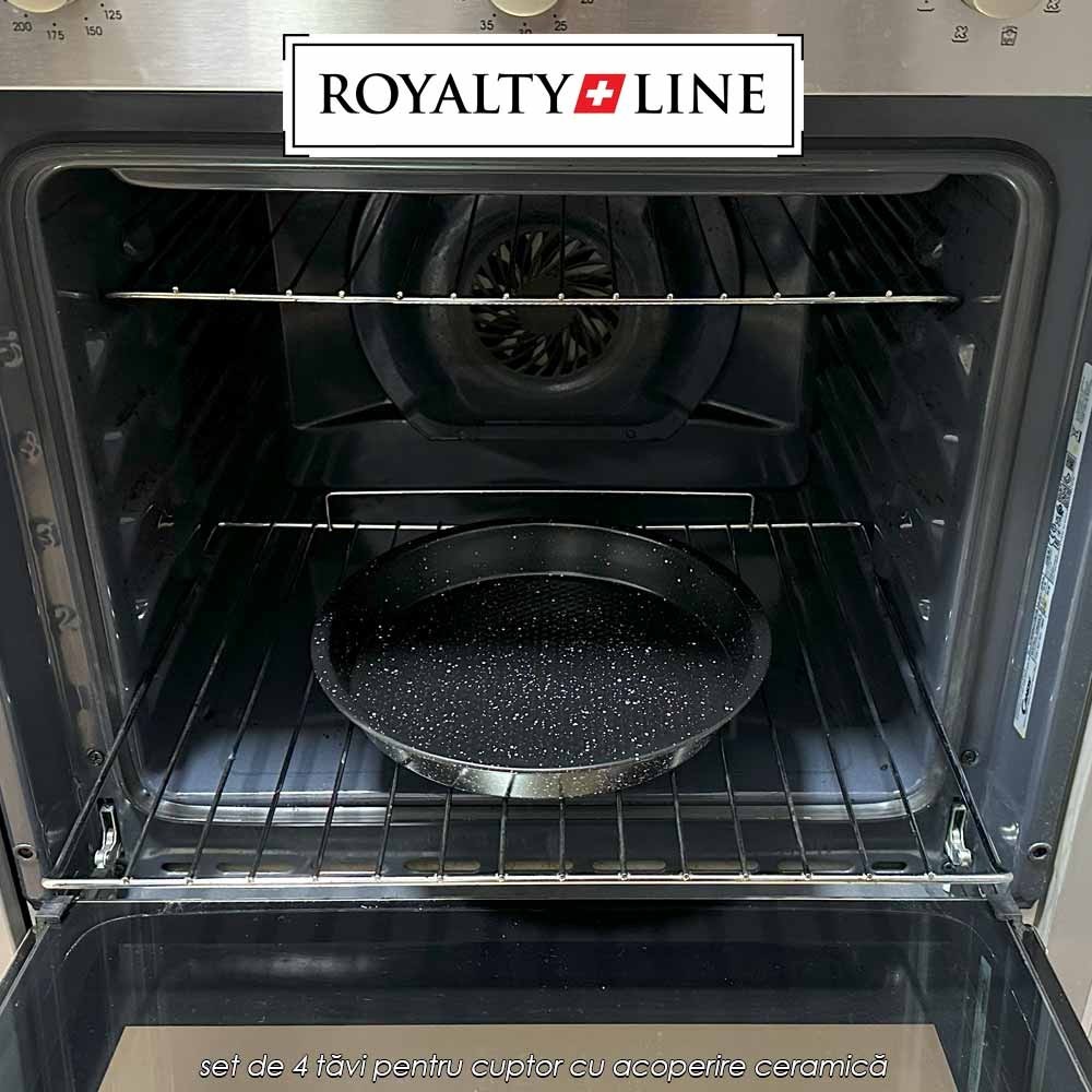 Royalty Line RL-4BS - set de 4 tăvi pentru cuptor cu acoperire ceramică Royalty Line RL-4BS - set de 4 tăvi pentru cuptor cu acoperire ceramică
