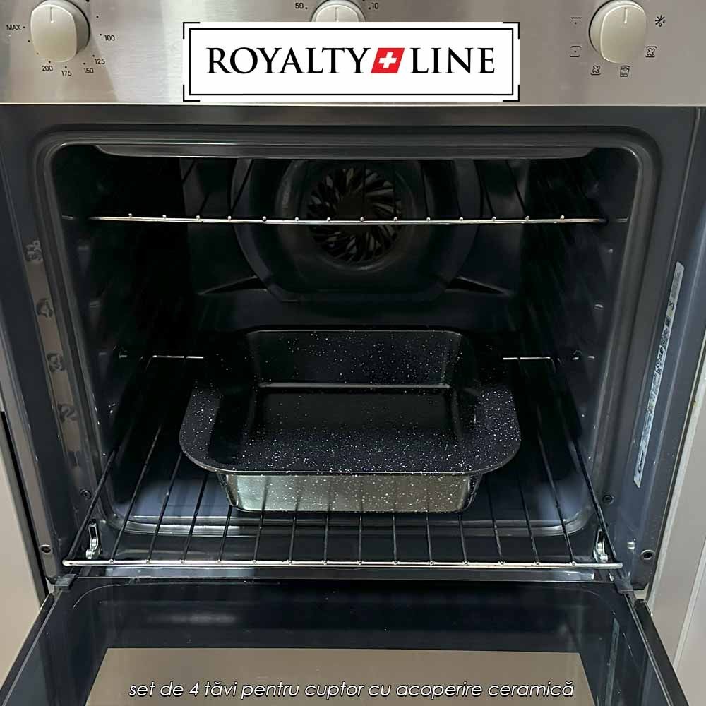 Royalty Line RL-4BS - set de 4 tăvi pentru cuptor cu acoperire ceramică Royalty Line RL-4BS - set de 4 tăvi pentru cuptor cu acoperire ceramică
