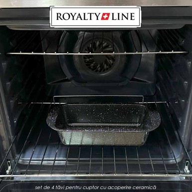 Royalty Line RL-4BS - set de 4 tăvi pentru cuptor cu acoperire ceramică Royalty Line RL-4BS - set de 4 tăvi pentru cuptor cu acoperire ceramică
