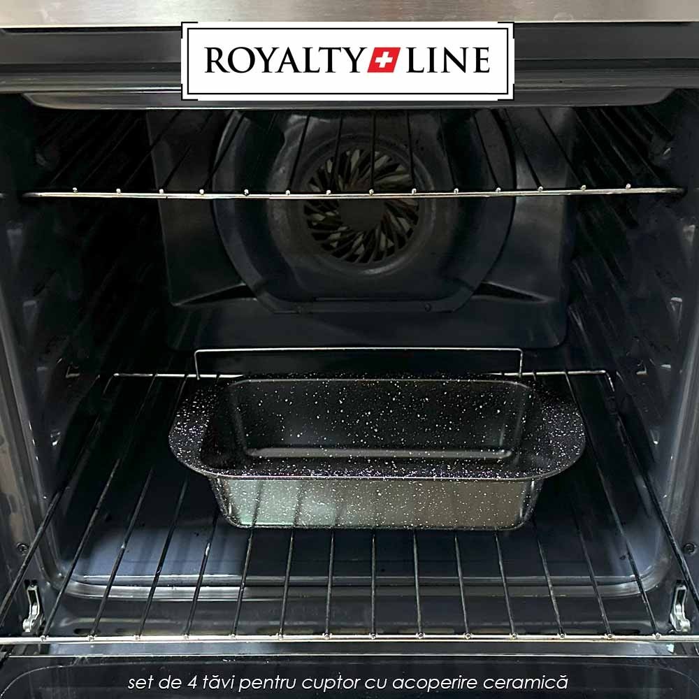 Royalty Line RL-4BS - set de 4 tăvi pentru cuptor cu acoperire ceramică Royalty Line RL-4BS - set de 4 tăvi pentru cuptor cu acoperire ceramică