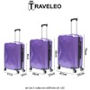 Traveleo ABS03PUR - set de 3 valize de călătorie din ABS