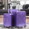 Traveleo ABS03PUR - set de 3 valize de călătorie din ABS