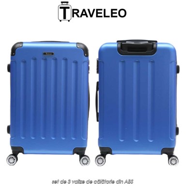 Traveleo ABS01BL - set de 3 valize de călătorie din ABS Traveleo ABS01BL - set de 3 valize de călătorie din ABS