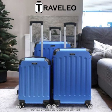 Traveleo ABS01BL - set de 3 valize de călătorie din ABS Traveleo ABS01BL - set de 3 valize de călătorie din ABS