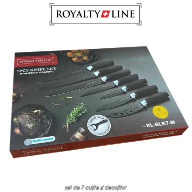 Royalty Line RL-BLK7-W - set de 7 cuțite și decojitor Royalty Line RL-BLK7-W - set de 7 cuțite și decojitor
