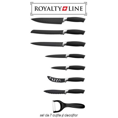 Royalty Line RL-BLK7-W - set de 7 cuțite și decojitor Royalty Line RL-BLK7-W - set de 7 cuțite și decojitor