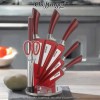 Cheffinger Home KS02 - set de 5 cuțite, foarfecă, ascuțitor și suport rotativ