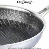 Pachet PROMO: 2 tigăi premium din oțel inoxidabil cu model de fagure Cheffinger Home Pachet PROMO: 2 tigăi premium din oțel inoxidabil cu model de fagure Cheffinger Home