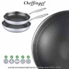 Pachet PROMO: 2 tigăi premium din oțel inoxidabil cu model de fagure Cheffinger Home Pachet PROMO: 2 tigăi premium din oțel inoxidabil cu model de fagure Cheffinger Home