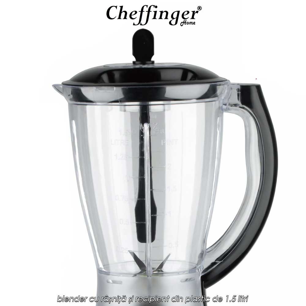 Cheffinger Home PIB1.5 - blender cu râșniță și recipient din plastic de 1.5 litri