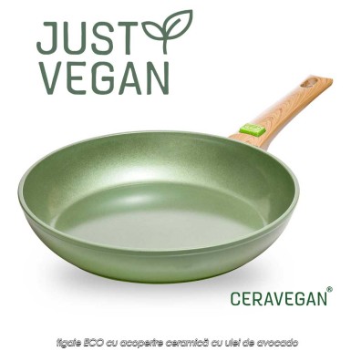 Just Vegan - tigaie ECO din aluminiu cu acoperire ceramică cu ulei de avocado 24cm