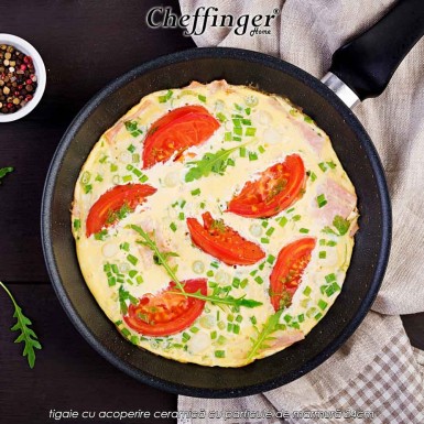 Cheffinger Home FFP24 - tigaie cu acoperire ceramică cu particule de marmură 24cm Cheffinger Home FFP24 - tigaie cu acoperire ceramică cu particule de marmură 24cm