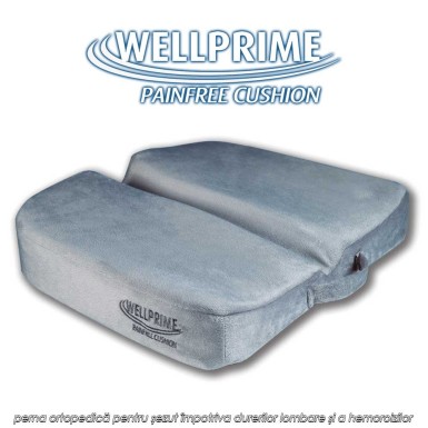 Wellprime Painfree Cushion - perna ortopedică pentru șezut împotriva durerilor lombare și a hemoroizilor Wellprime Painfree Cushion - perna ortopedică pentru șezut împotriva durerilor lombare și a hemoroizilor