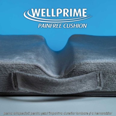 Wellprime Painfree Cushion - perna ortopedică pentru șezut împotriva durerilor lombare și a hemoroizilor Wellprime Painfree Cushion - perna ortopedică pentru șezut împotriva durerilor lombare și a hemoroizilor