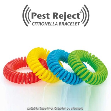 Pest Reject Citronella - brățările împotriva țânțarilor cu citronela Pest Reject Citronella - brățările împotriva țânțarilor cu citronela