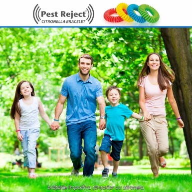 Pest Reject Citronella - brățările împotriva țânțarilor cu citronela Pest Reject Citronella - brățările împotriva țânțarilor cu citronela