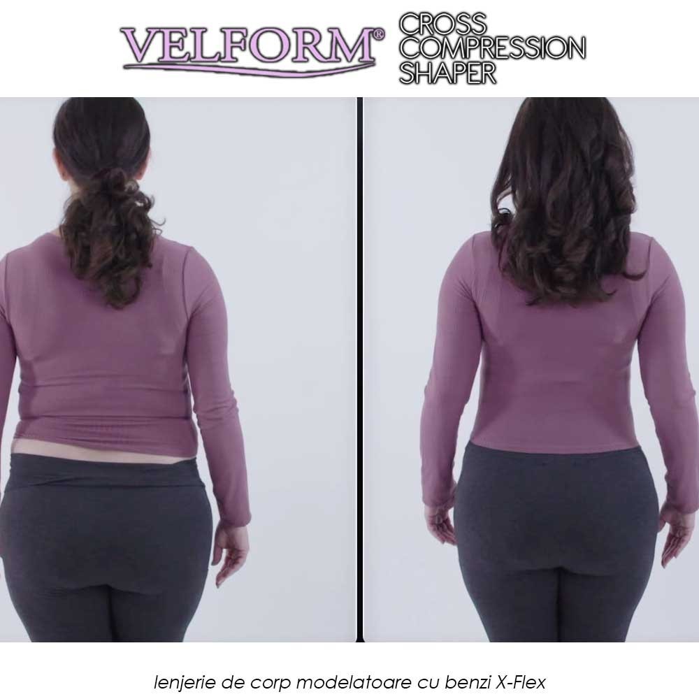 Velform Cross Compression Shaper - lenjerie de corp modelatoare cu benzi X-Flex, varianta lungă Velform Cross Compression Shaper - lenjerie de corp modelatoare cu benzi X-Flex, varianta lungă