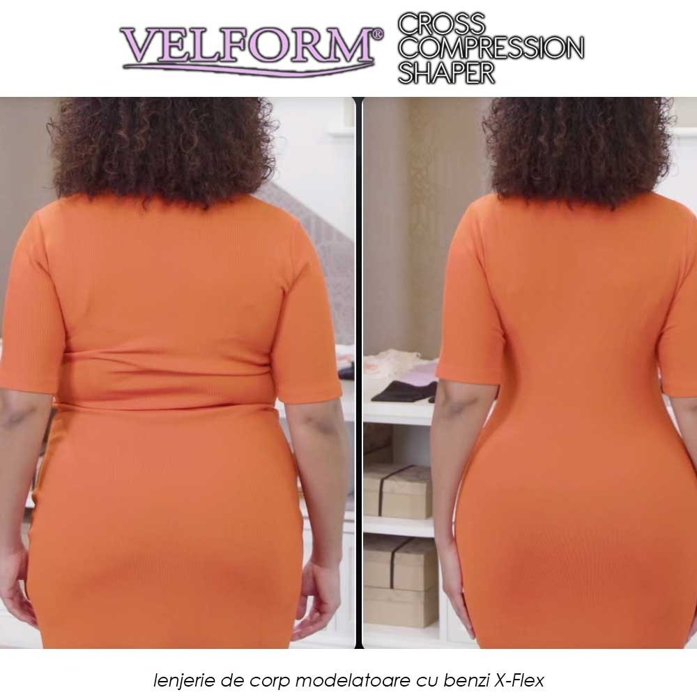 Velform Cross Compression Shaper - lenjerie de corp modelatoare cu benzi X-Flex, varianta lungă Velform Cross Compression Shaper - lenjerie de corp modelatoare cu benzi X-Flex, varianta lungă