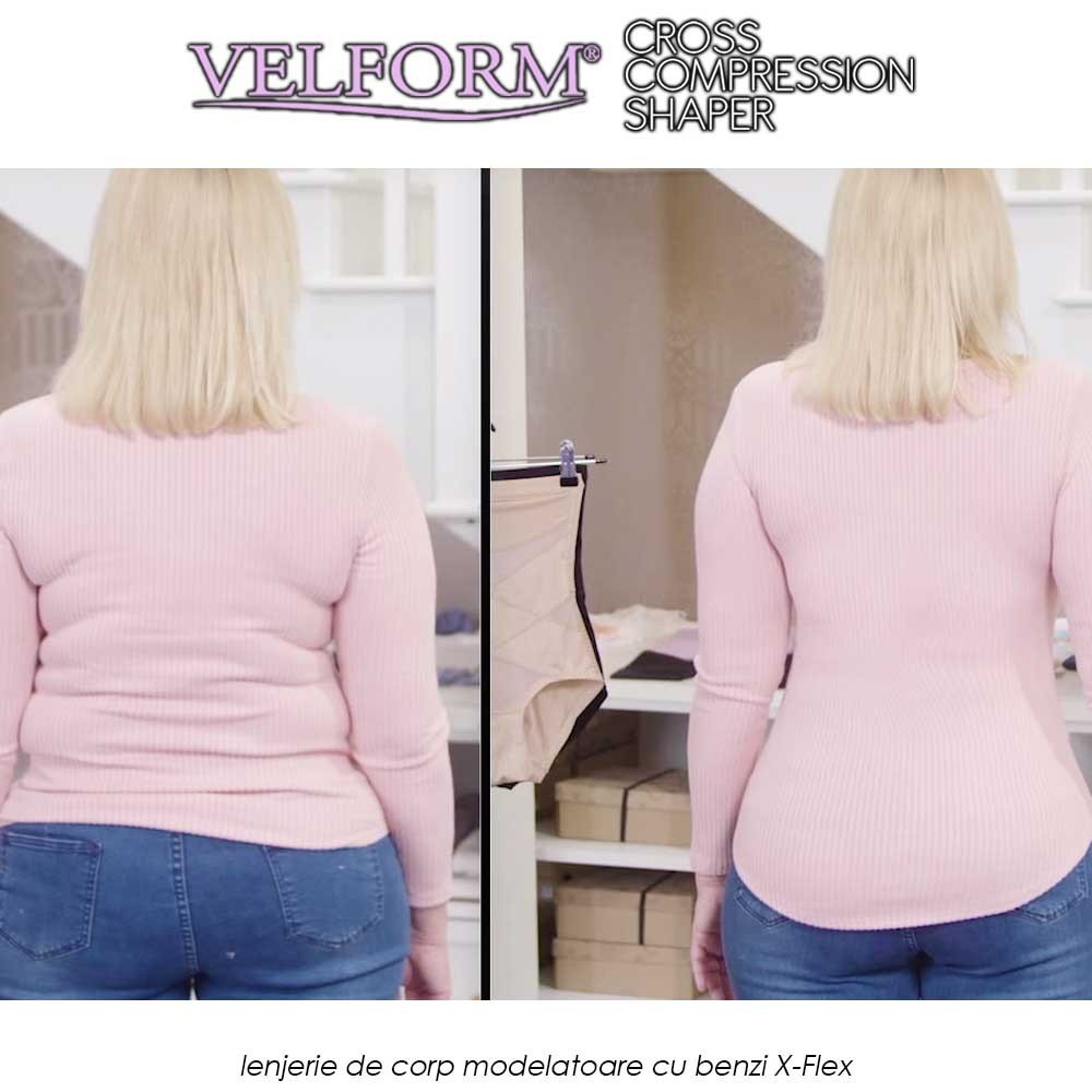 Velform Cross Compression Shaper - lenjerie de corp modelatoare cu benzi X-Flex, varianta lungă Velform Cross Compression Shaper - lenjerie de corp modelatoare cu benzi X-Flex, varianta lungă