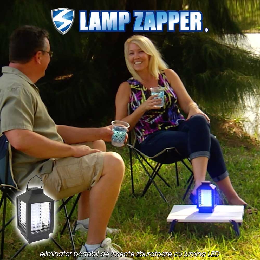 Pest Reject Lamp Zapper - eliminator portabil de insecte zburatoare cu lumina LED