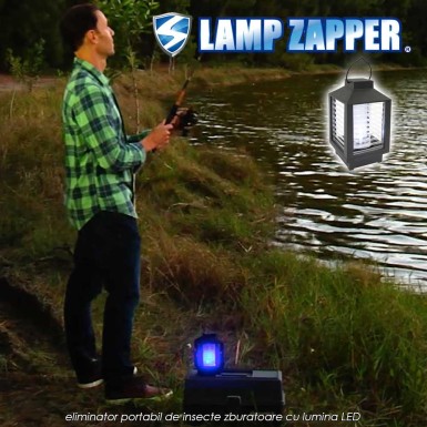 Pest Reject Lamp Zapper - eliminator portabil de insecte zburatoare cu lumina LED Pest Reject Lamp Zapper - eliminator portabil de insecte zburatoare cu lumina LED