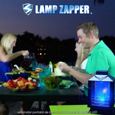 Pest Reject Lamp Zapper - eliminator portabil de insecte zburatoare cu lumina LED Pest Reject Lamp Zapper - eliminator portabil de insecte zburatoare cu lumina LED