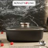 🥘Royalty Line Roasting Pan RL-ACR32ML | preț 199lei - transport Gratuit | tavă înaltă cu capac din aluminiu turnat 32cm, 5L | Telestar