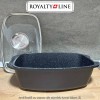 🥘Royalty Line Roasting Pan RL-ACR32ML | preț 199lei - transport Gratuit | tavă înaltă cu capac din aluminiu turnat 32cm, 5L | Telestar
