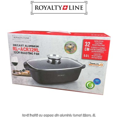 🥘Royalty Line Roasting Pan RL-ACR32ML | preț 199lei - transport Gratuit | tavă înaltă cu capac din aluminiu turnat 32cm, 5L | Telestar 🥘Royalty Line Roasting Pan RL-ACR32ML | preț 199lei - transport Gratuit | tavă înaltă cu capac din aluminiu turnat 32cm, 5L | Telestar