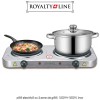Royalty Line Hot Plate HP-18204 - plită electrică cu 2 zone de gătit, 1000W+1500W, inox Royalty Line Hot Plate HP-18204 - plită electrică cu 2 zone de gătit, 1000W+1500W, inox