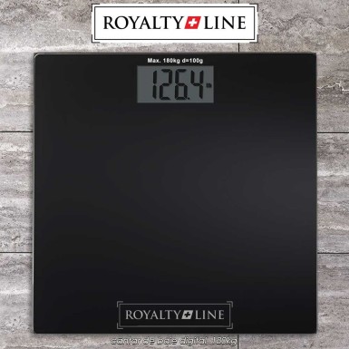 Royalty Line Bathroom Scale PS3 - cântar de baie digital, 180kg Royalty Line Bathroom Scale PS3 - cântar de baie digital, 180kg
