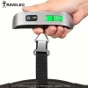 Traveleo WL01 - cântar de mână cu termometru, argintiu, 50 kg Traveleo WL01 - cântar de mână cu termometru, argintiu, 50 kg