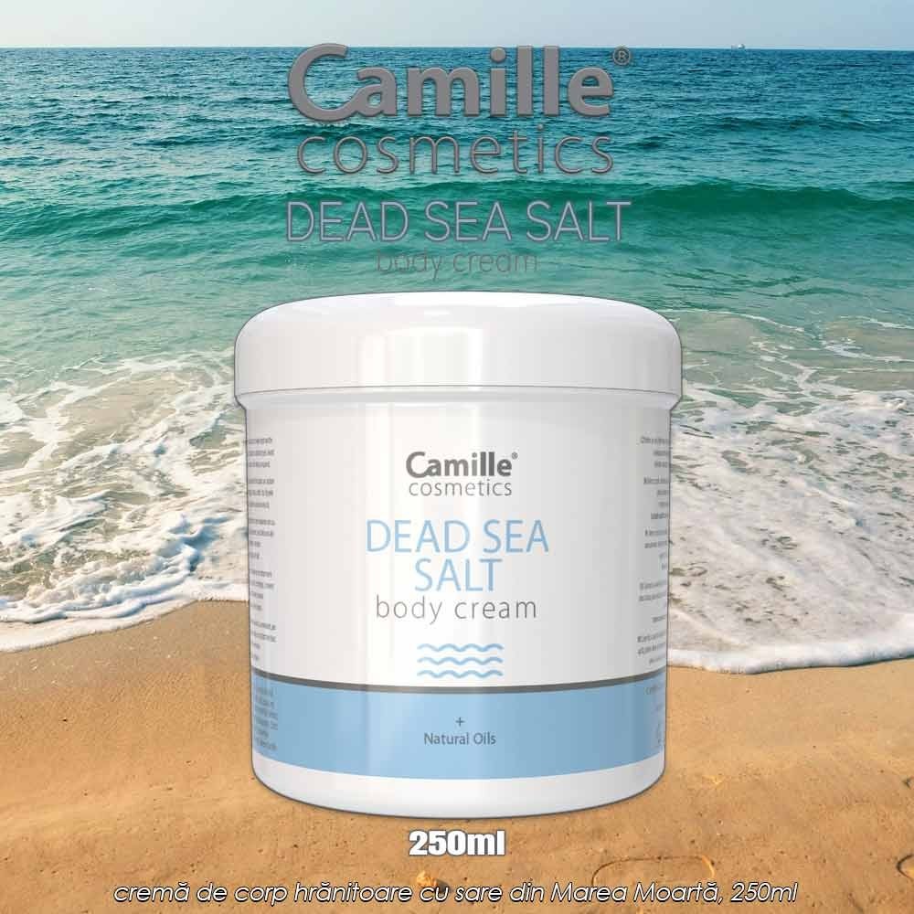Camille Dead Sea Salt -  cremă de corp hrănitoare cu sare din Marea Moartă, 250ml