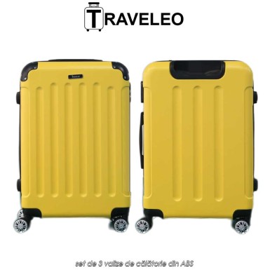 Traveleo ABS01Y - set de 3 valize de călătorie din ABS Traveleo ABS01Y - set de 3 valize de călătorie din ABS
