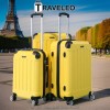 Traveleo ABS01Y - set de 3 valize de călătorie din ABS