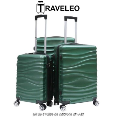 Traveleo ABS04GR - set de 3 valize de călătorie din ABS Traveleo ABS04GR - set de 3 valize de călătorie din ABS
