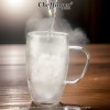 Cheffinger Home G17 - set 2 pahare termo cu pereți dubli din sticlă și mâner
